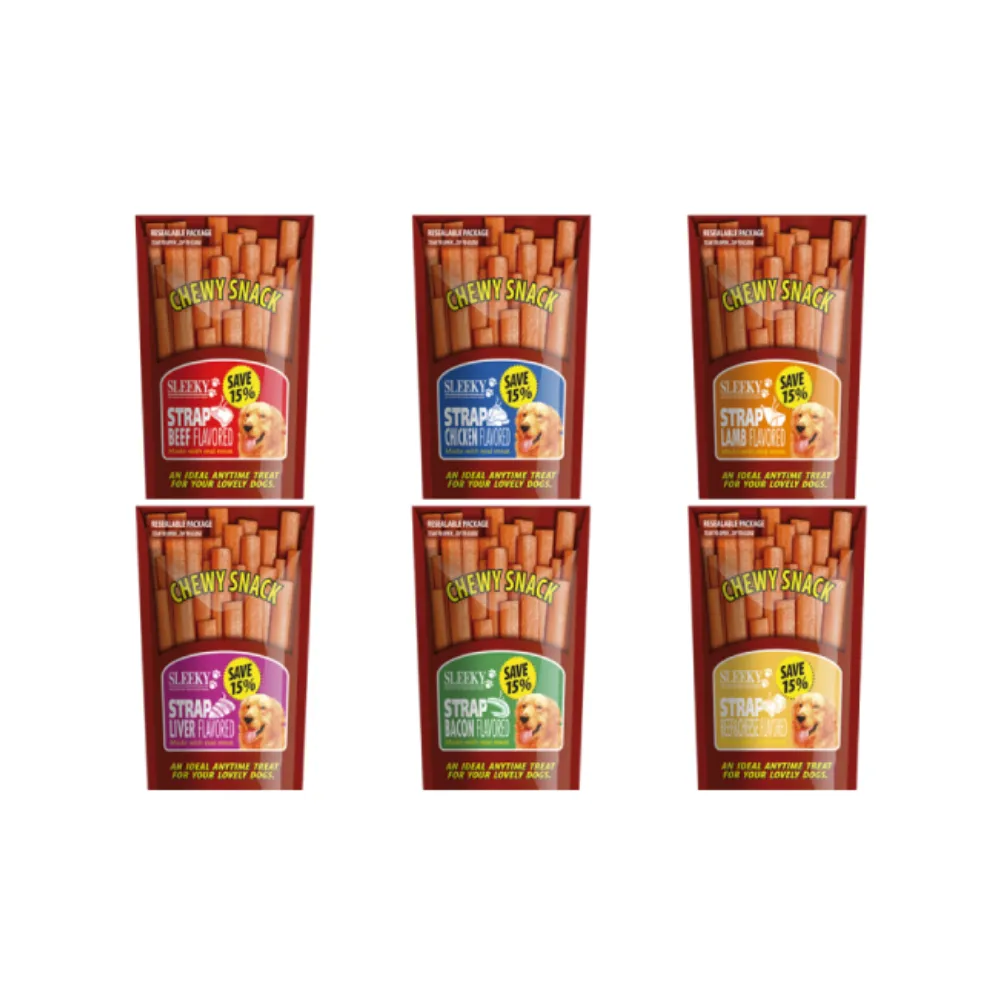 Sleeky Chewy Treats Strap (50g, Beef & Cheese)