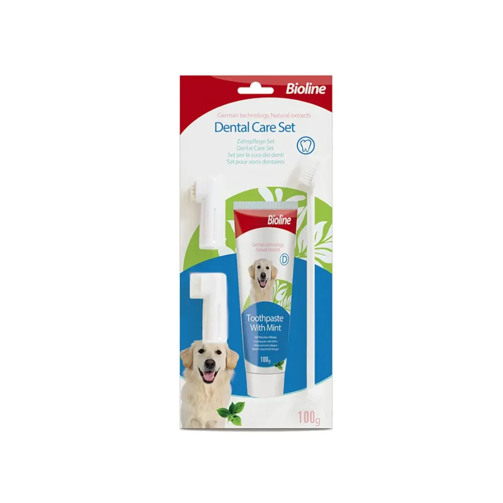 Bioline Pet Toothpaste & Toothbrush Set