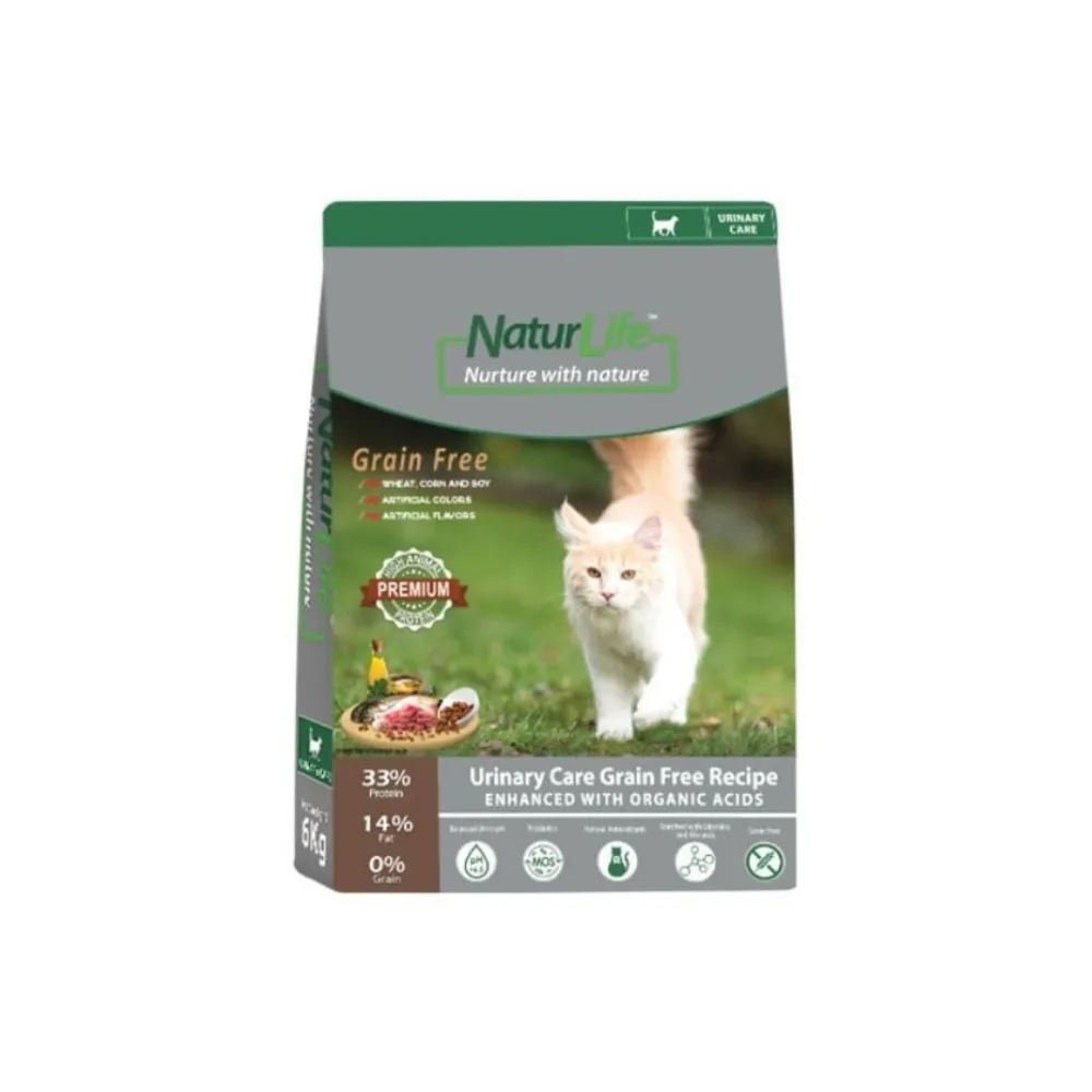 NaturLife Urinary Care Grain-Free Dry Cat Food 6kg