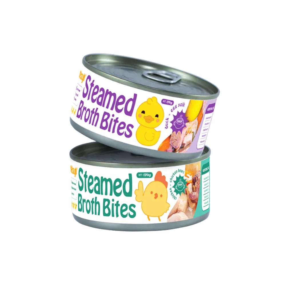 Petsup Steamed Broth Bites Dog Wet Food (Can) 170g (Duck & Egg Yolk)