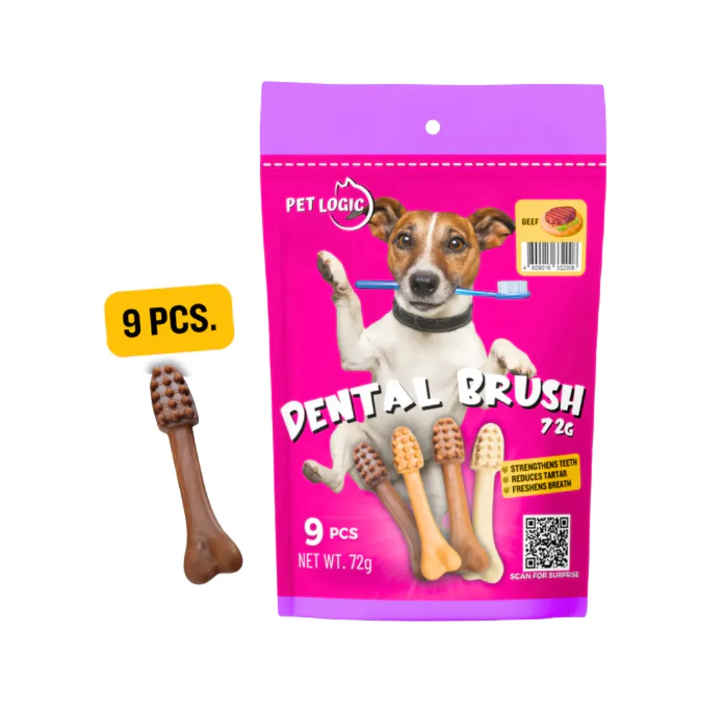 Pet Logic Dental Brush Bones Dog Dental Treats 72g