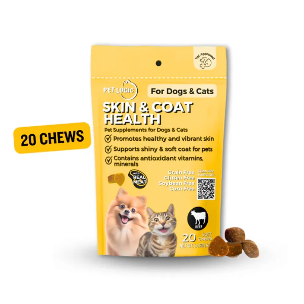 Pet Logic Skin & Coat Health Dog & Cat Supplement Chews 40g