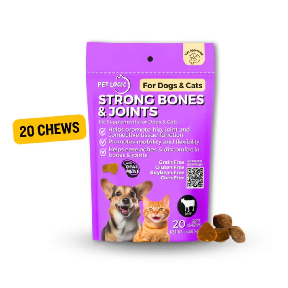 Pet Logic Strong Bones & Joints Dog & Cat Supplement Chews 40g