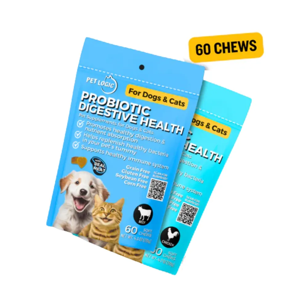Pet Logic Probiotic Digestive Health Dog & Cat Supplement Chews 120g
