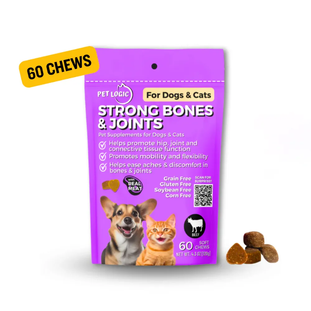 Pet Logic Strong Bones & Joints Dog & Cat Supplement Chews 120g