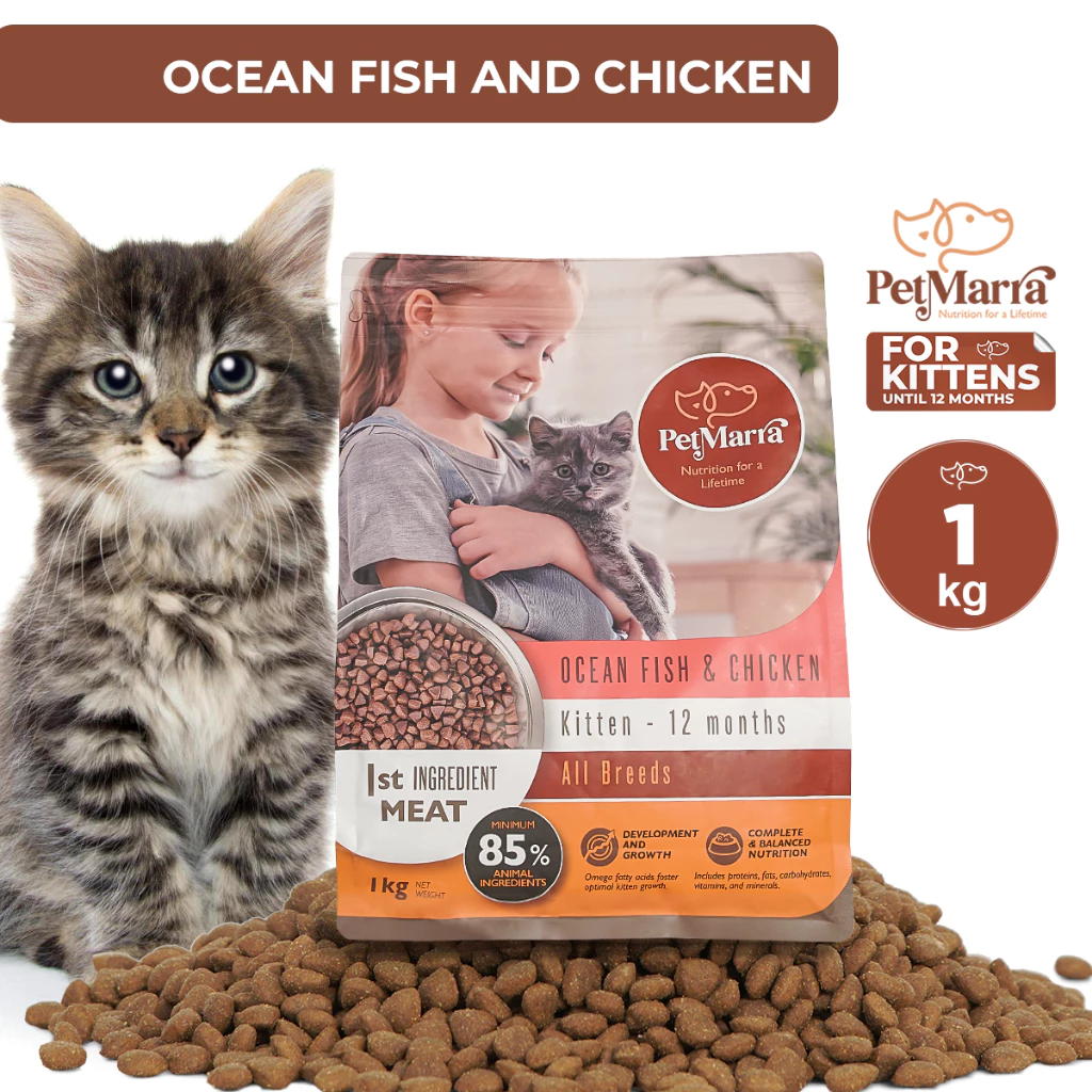 PetMarra Kitten Dry Food (1kg, Chicken & Milk)