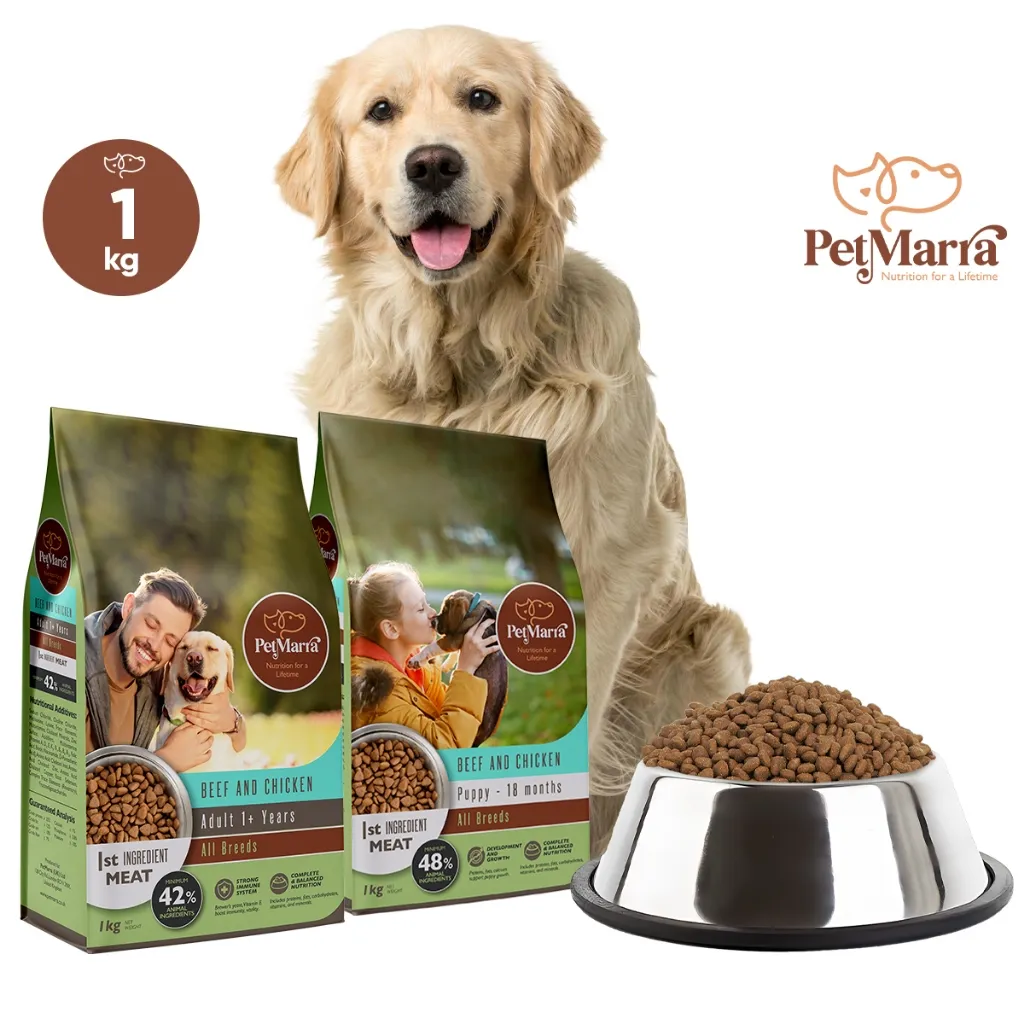 PetMarra Puppy Dry Food (1kg, Beef & Chicken)