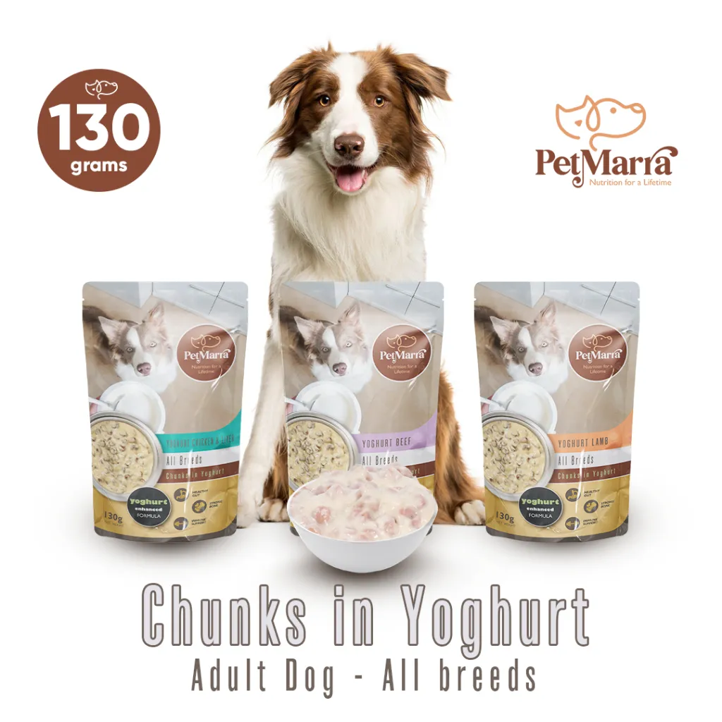 PetMarra Chunks in Yoghurt for Dog Pouch (Yoghurt Chicken & Liver)