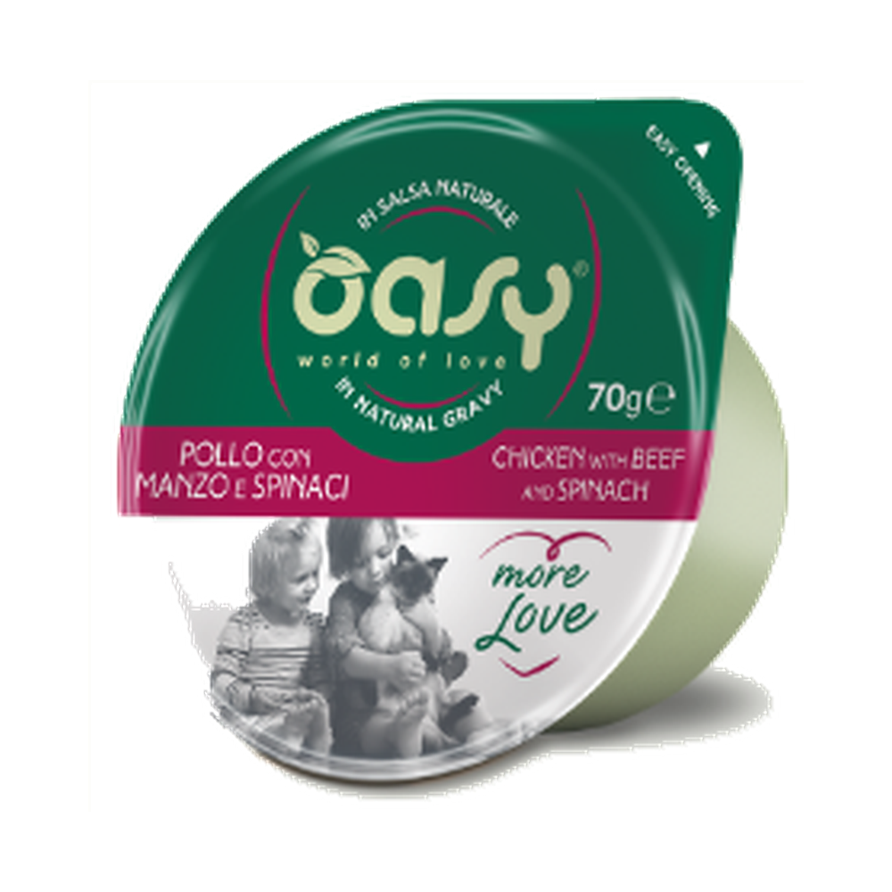 Oasy More Love Cups for Cat (Chicken w/ Beef & Spinach)
