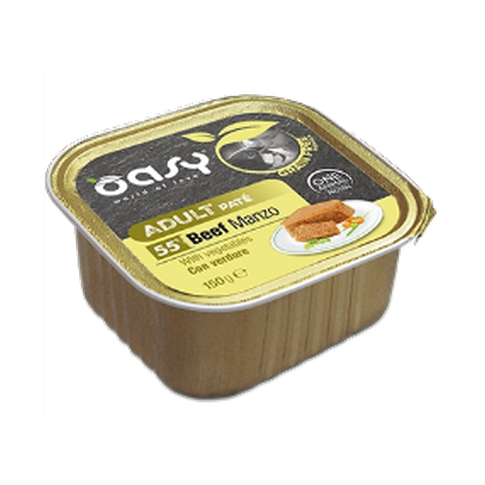 Oasy Wet Dog Grain Free Pate Adult (Beef w/ Vegetables)
