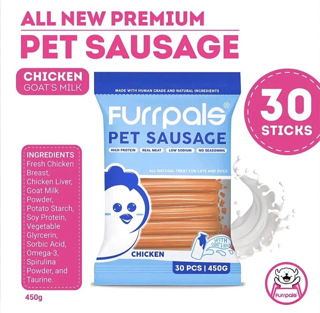 Furrpals Premium Pet Sausage (Cats & Dogs) (Chicken Goat's Milk)