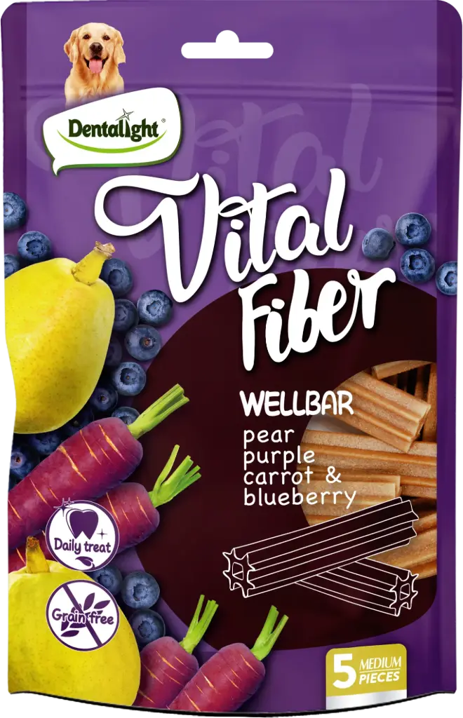 Dentalight Vital Fiber Grain-free Treats (Pear Purple Carrot & Blueberry, Wellbar)