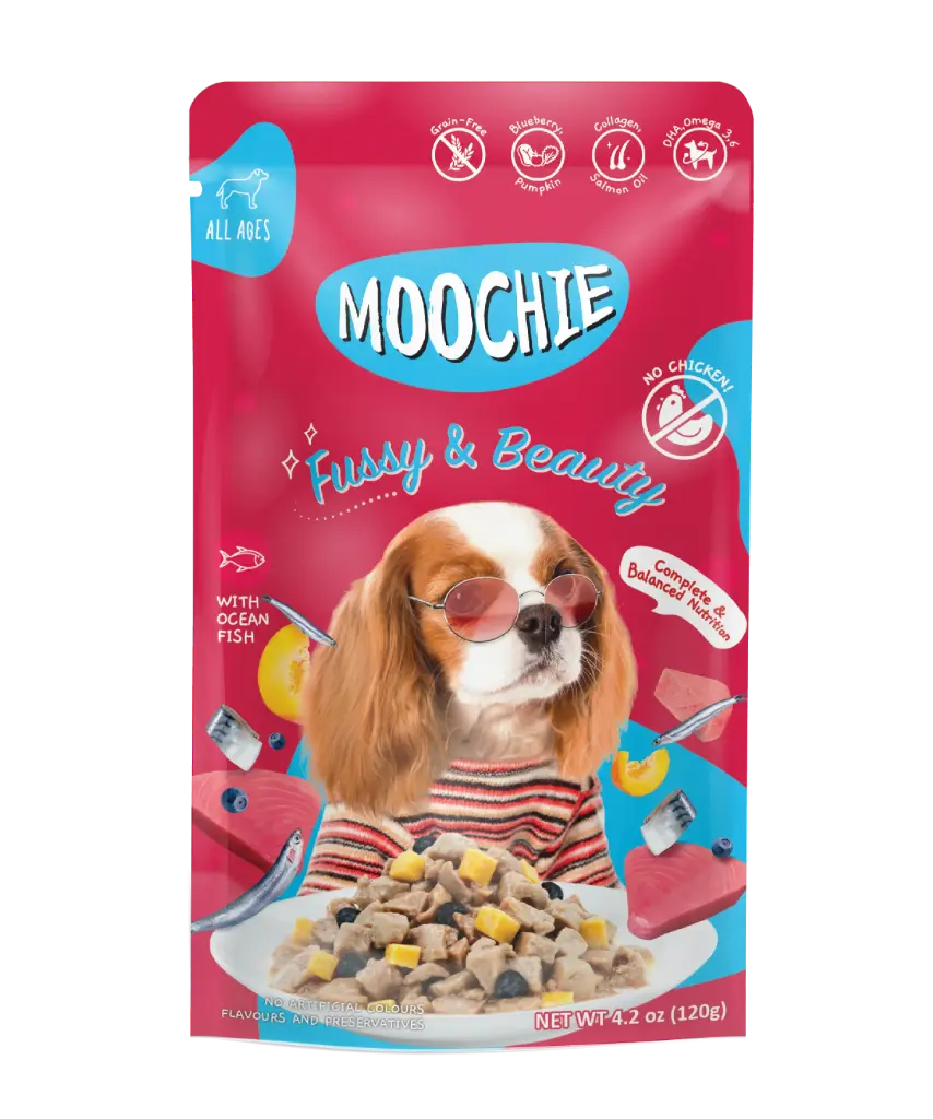 Moochie Chunks in Gravy Dog Food (Ocean Fish - Fussy & Beauty)